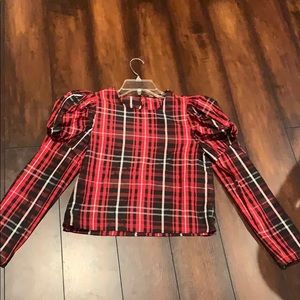 Zara blouse with balloon sleeves in XS